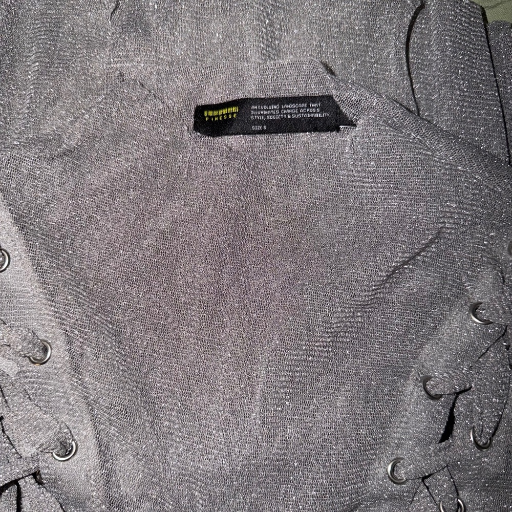 Finesse.us Sheer Metallic Maxi Dress